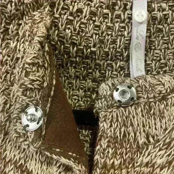 Women’s 3/4 Sleeve Tan/Brown Leo & Nicole Cardigan - Picture 4 of 6